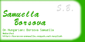 samuella borsova business card